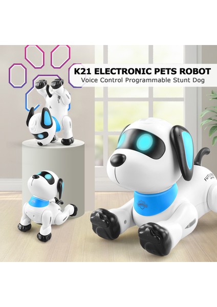 Le Neng K21 Robot Köpek Dublör Köpek Uzaktan Kumandalı Robot Köpek Oyuncak Ses Kontrolü Programlanabilir Müzik Dans Oyuncak Çocuklar Için Doğum Günü Noel Hediyesi (Yurt Dışından) fırsatları
