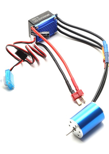 2435 3300KV Fırçasız Motor ve 25A Esc Için Yedek Hsp Wltoys 1/16 1/18 Uzaktan Kumandalı Kamyon Araba (Yurt Dışından)