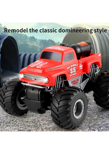 Uzaktan Kumanda Araba, 1: 16 Uzaktan Kumanda Sprey Okul Otobüsü LED Işıkları ile Simüle Off-Road Araç Oyuncak Çocuklar Için Erkek (Yurt Dışından)