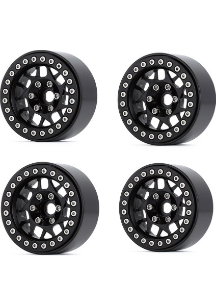 Alüminyum Alaşımlı Jant Beadlock 2.2 In Jantlar Hub Için 4 Adet Yedek Trax4 SCX10 90046 AXI03007 Redcat Gen8 1/10 Uzaktan Kumanda Araba (Yurt Dışından)