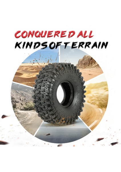 4 Adet Austar Ax - 5020 1.9 Inç 120MM Kaya Paletli Lastikler Için 1/10 Traxxas Redcat SCX10 Eksenel RC4WD Tf2 Rc Araba (Yurt Dışından)