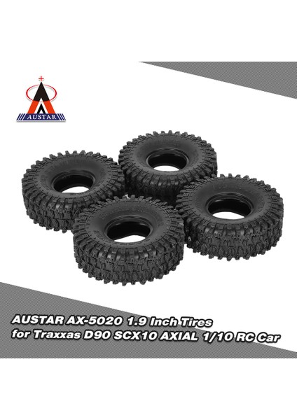 4 Adet Austar Ax - 5020 1.9 Inç 120MM Kaya Paletli Lastikler Için 1/10 Traxxas Redcat SCX10 Eksenel RC4WD Tf2 Rc Araba (Yurt Dışından)
