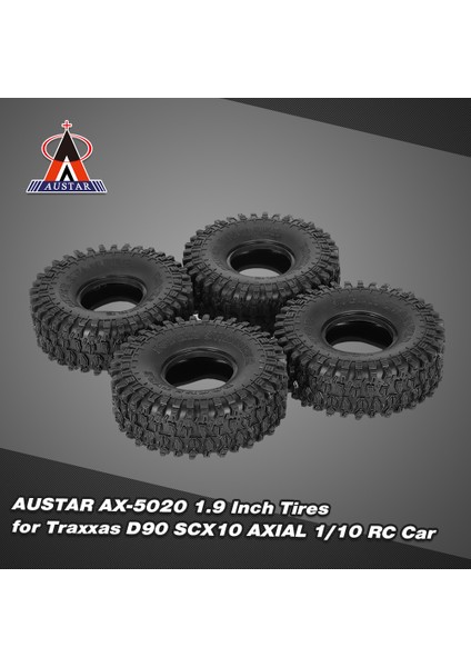 4 Adet Austar Ax - 5020 1.9 Inç 120MM Kaya Paletli Lastikler Için 1/10 Traxxas Redcat SCX10 Eksenel RC4WD Tf2 Rc Araba (Yurt Dışından)