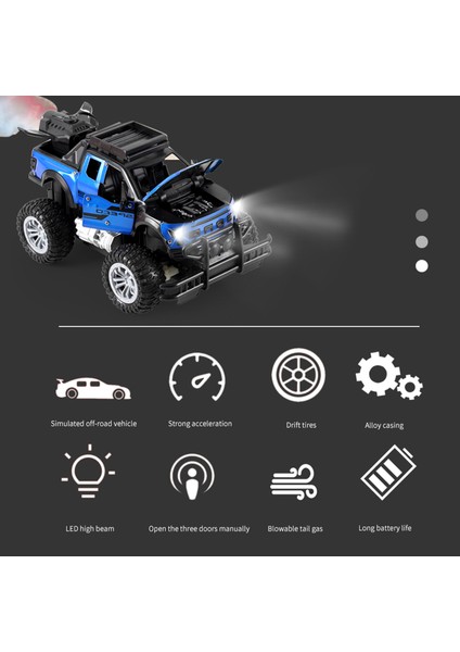 Uzaktan Kumanda Araba, 1: 18 Ölçekli Tüm Arazi Uzaktan Kumanda Araba, Şarj Edilebilir Elektrikli Off-Road Araç ile LED Farlar, Araba Oyuncak Hediyeler Için Erkek Kız Çocuklar (Yurt Dışından)