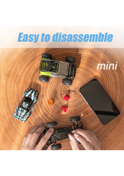 S658 Rc Arabalar Mini Uzaktan Kumanda Araba Çocuklar Için 2.4 Ghz 1:32 Rc Araba ile LED Işık 20 Km / Saat Yüksek Hızlı Yarış Araba ile 2 Pil (Yurt Dışından)