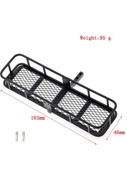 Metal Arka Tampon Arka Hitch Taşıyıcı Değiştirme Için 1/10 Uzaktan Kumanda Paletli Eksenel SCX10 90046 AXI03007 Trax4 (Yurt Dışından)