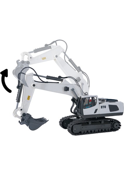 Rc Ekskavatör 1/20 2.4 Ghz 11CH Rc Inşaat Kamyonu Mühendislik Araçları Eğitici Oyuncaklar Çocuklar Için Hafif Müzik ile 2 Pil (Yurt Dışından)