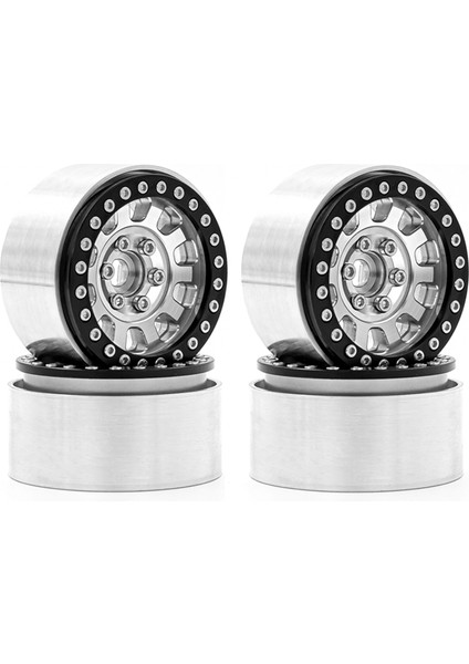 Alüminyum Alaşım Jant Beadlock Tekerlek Jantları Hub 4 Adet Yedek 1/10 Trx4 Eksenel SCX10 90046 SCX10 Iıı AXI03007 AXI03003 Rc Araba (Yurt Dışından)