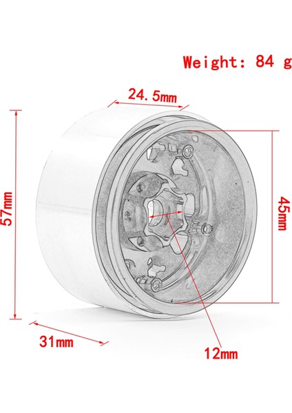 Alüminyum Alaşım Jant Beadlock Tekerlek Jantları Hub 4 Adet Yedek 1/10 Trx4 Eksenel SCX10 90046 SCX10 Iıı AXI03007 AXI03003 Rc Araba (Yurt Dışından)
