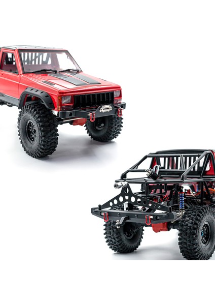 Ön Tampon Arka Tampon Setleri Rc Paletli Tampon LED Işıkları ile Alüminyum Alaşımlı Tampon ile Uyumlu 1/10 Traxxas Trx-4 Trx4 Eksenel SCX10 90046 90047 Rc Araba (Yurt Dışından)