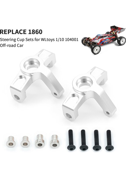 Metal Direksiyon Kupası Wltoys 1/10 104001 Off-Road Araba Yükseltmeleri Parçaları Aksesuarları Değiştirin 1860 (Yurt Dışından) modelleri