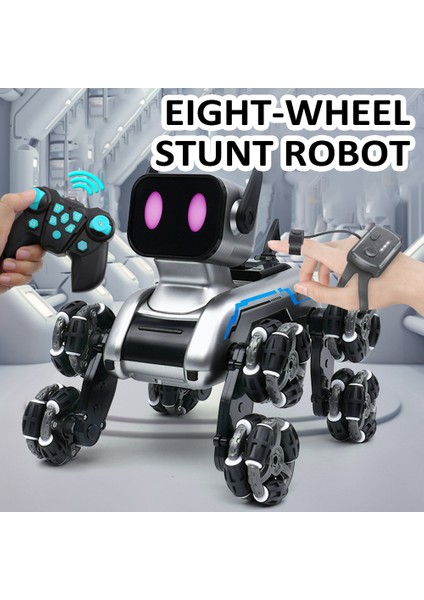 Robot Oyuncak Çocuklar Için, 2.4 Ghz Uzaktan Kumanda Hareket Sensörü Dublör Araba Oyuncak LED Işık Müzik Erkek Kız Doğum Günü (Yurt Dışından)