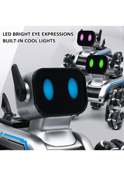 Robot Oyuncak Çocuklar Için, 2.4 Ghz Uzaktan Kumanda Hareket Sensörü Dublör Araba Oyuncak LED Işık Müzik Erkek Kız Doğum Günü (Yurt Dışından)