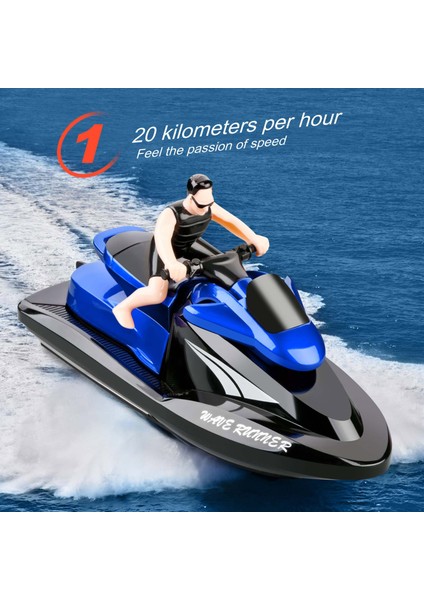 809 Rc Motorlu Tekne Rc Tekne Yüksek Hızlı Uzaktan Kumanda Tekne Havuzları Göller 2.4 Ghz Su Geçirmez Oyuncak Çocuklar Için Erkek ve Kız (Yurt Dışından)