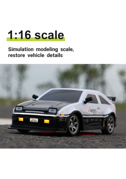 Uzaktan Kumanda Sürüklenme Araba Uzaktan Kumanda Araba 1/16 2.4 Ghz Uzaktan Kumanda Yarış Arabası 4WD Işık ile Çocuklar Için Hediye Çocuk Erkek Kız 2 Pil (Yurt Dışından)