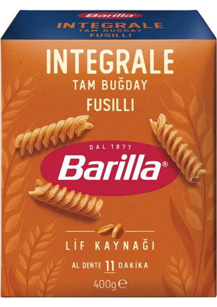 Tam Buğday Makarna Sepeti 400 gr x 3 Adet (Kalem, Spagetti, Burgu) Tek Ebat