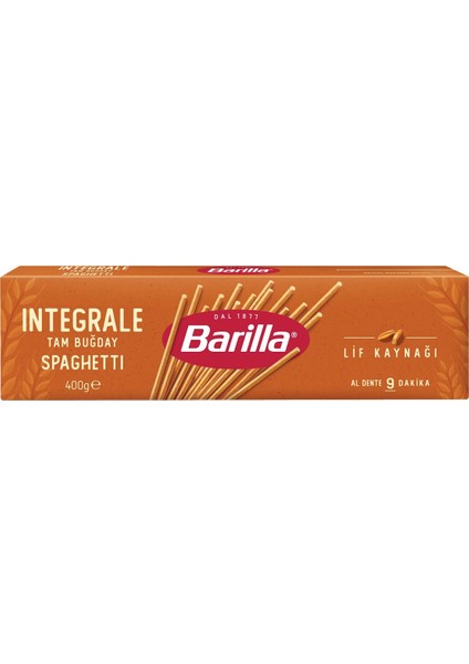 Tam Buğday Makarna Sepeti 400 gr x 3 Adet (Kalem, Spagetti, Burgu) Tek Ebat