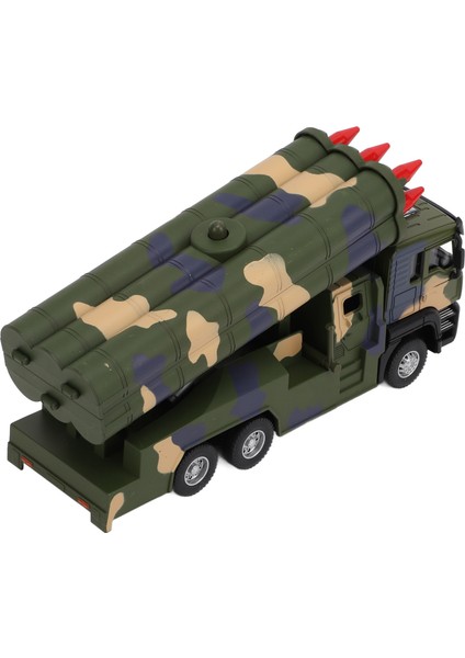 1/50 Askeri Füze Araç Modeli Alaşımlı Geri Çekilebilir Roket Araba Oyuncak Ses ve Işıkla Çocuklar Için (Yurt Dışından)