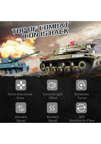 Rc Tankı 1/30 Uzaktan Kumandalı Tank Oyuncak Çocuk Çocuk Araç Modeli Oyuncak Hediye (Yurt Dışından)