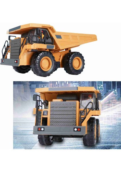 Rc Damperli Kamyon 1/24 2.4 Ghz 9ch Rc Inşaat Kamyonu Mühendislik Araçları Eğitici Oyuncaklar Çocuklar Için Hafif Müzik ile (Yurt Dışından)