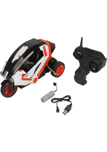 1: 8 2.4 G Uzaktan Kumanda Dublör Motosiklet 360 Derece Dönen Sürüklenme Flip Yüksek Hızlı 3 Tekerlekler Rc Motosiklet Turuncu (Yurt Dışından)