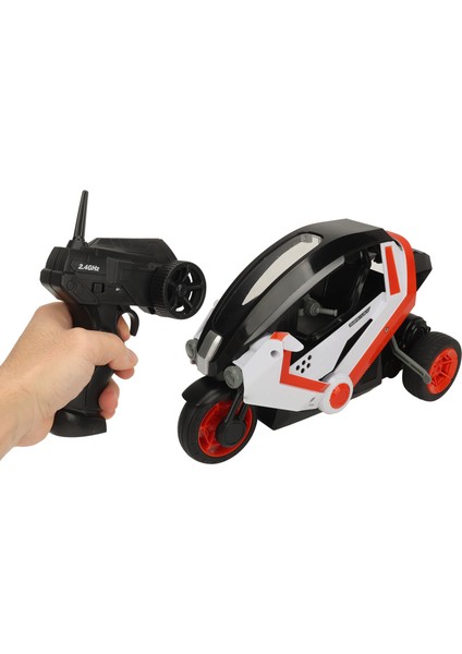 1: 8 2.4 G Uzaktan Kumanda Dublör Motosiklet 360 Derece Dönen Sürüklenme Flip Yüksek Hızlı 3 Tekerlekler Rc Motosiklet Turuncu (Yurt Dışından)