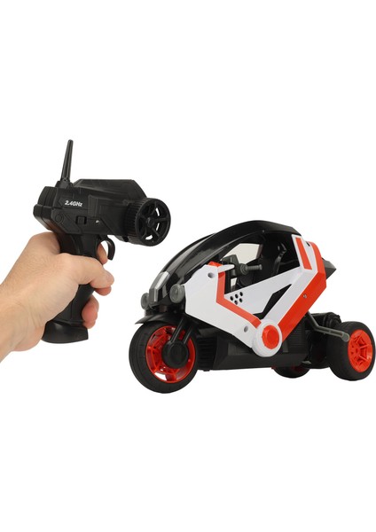 1: 8 2.4 G Uzaktan Kumanda Dublör Motosiklet 360 Derece Dönen Sürüklenme Flip Yüksek Hızlı 3 Tekerlekler Rc Motosiklet Turuncu (Yurt Dışından)