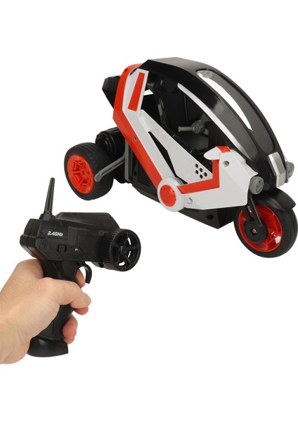 1: 8 2.4 G Uzaktan Kumanda Dublör Motosiklet 360 Derece Dönen Sürüklenme Flip Yüksek Hızlı 3 Tekerlekler Rc Motosiklet Turuncu (Yurt Dışından)