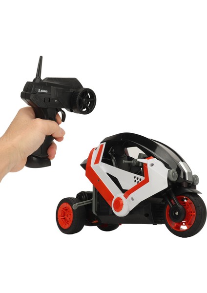 1: 8 2.4 G Uzaktan Kumanda Dublör Motosiklet 360 Derece Dönen Sürüklenme Flip Yüksek Hızlı 3 Tekerlekler Rc Motosiklet Turuncu (Yurt Dışından)