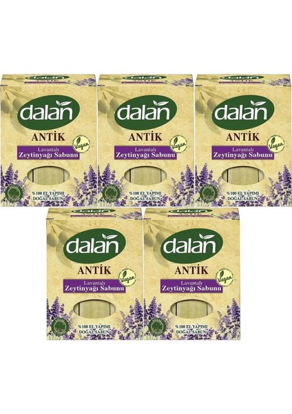 Antik Zeytin Yağlı Lavanta Sabunu El Yapımı 900 gr x 5 Paket