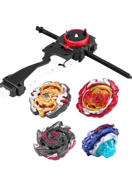 4'ü 1 Arada Patlama Seti Oyuncakları Arena Metal Füzyon Dövüş Jiroskopu Fırlatıcılı Dönen Top Dreidel Oyuncak (Yurt Dışından)