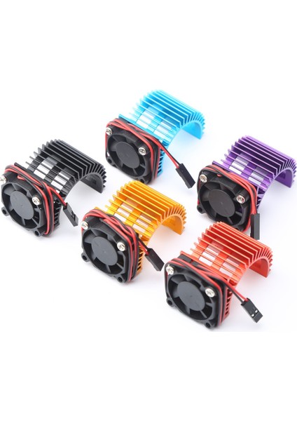 3650 Motor Isı Emici ve Soğutma Fanı Siyah Set Değiştirme Için 1/10 Hsp Uzaktan Kumanda Araba 540 550 3660 Motor Parçaları (Yurt Dışından)