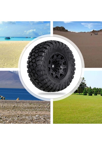 4 Adet 110MM 1/10 Rc Araba Kamyon Kısa Kulvar Kamyon Off-Road Araç Lastikleri Rc Tekerlek ile Uyumlu Traxxas Hsp Tamiya Hpı Kyosho Rc Araba (Yurt Dışından)
