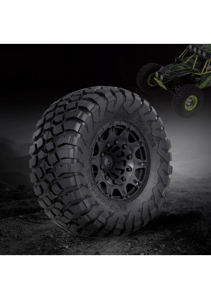 4 Adet 110MM 1/10 Rc Araba Kamyon Kısa Kulvar Kamyon Off-Road Araç Lastikleri Rc Tekerlek ile Uyumlu Traxxas Hsp Tamiya Hpı Kyosho Rc Araba (Yurt Dışından)