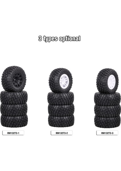 4 Adet 110MM 1/10 Rc Araba Kamyon Kısa Kulvar Kamyon Off-Road Araç Lastikleri Rc Tekerlek ile Uyumlu Traxxas Hsp Tamiya Hpı Kyosho Rc Araba (Yurt Dışından)