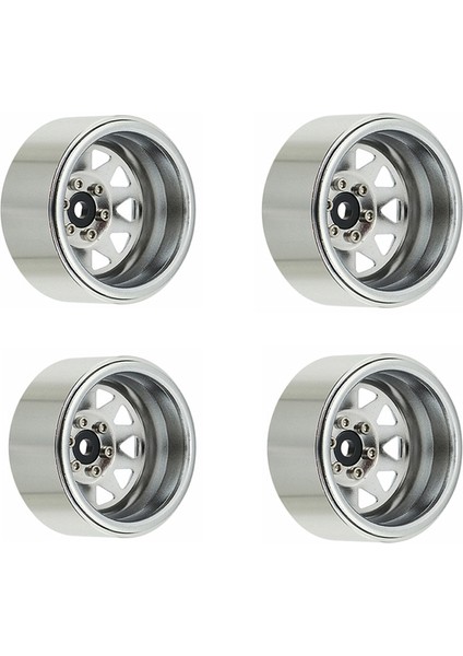 Alüminyum Alaşımlı Jant Beadlock 2.2 In Jantlar Hub Için 4 Adet Yedek Trax4 SCX10 90046 AXI03007 Redcat Gen8 1/10 Uzaktan Kumanda Araba (Yurt Dışından)