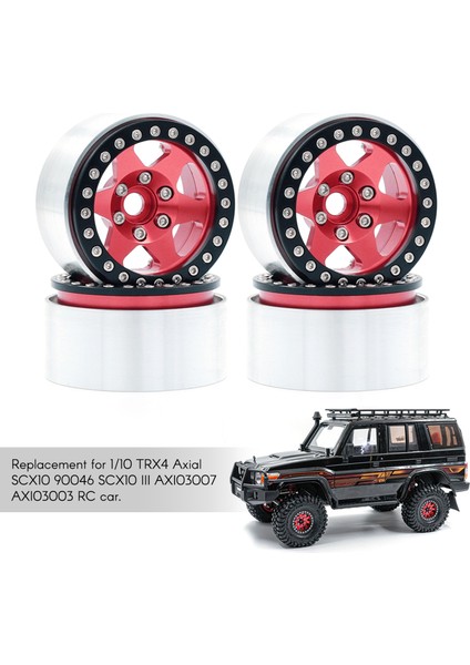 Alüminyum Alaşım Jant Beadlock Tekerlek Jantları Hub 4 Adet Yedek 1/10 Trx4 Eksenel SCX10 90046 SCX10 Iıı AXI03007 AXI03003 Rc Araba (Yurt Dışından)