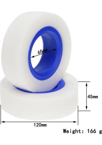 2 Adet Çift Aşamalı Yumuşak Tpe Köpük 120MM Fit 2.2 Inç Tekerlek Lastikleri Için Yedek SCX10 Wraith Capra Traxxas Trax4 1/10 Uzaktan Kumanda Araba (Yurt Dışından)
