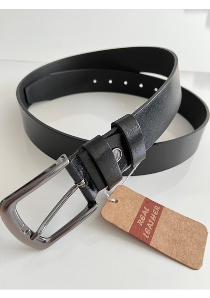 Düz Hakiki Deri Kemer