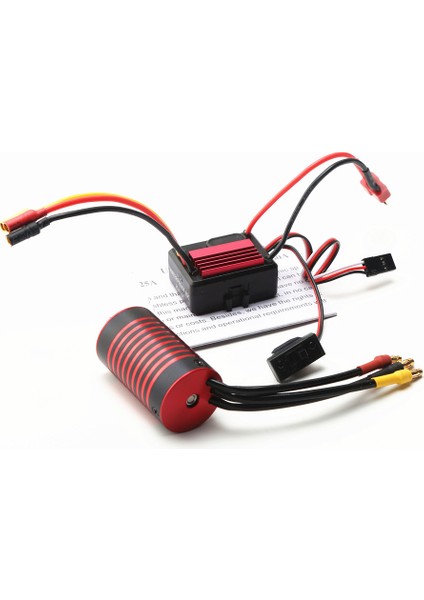 Gtskytenrc Su Geçirmez 2845 Fırçasız Motor 2800KV ve 35A Fırçasız Esc Için Yedek F19A 1/10 Hpı Trax4 Hsp 1/12 Uzaktan Kumanda Araba (Yurt Dışından)