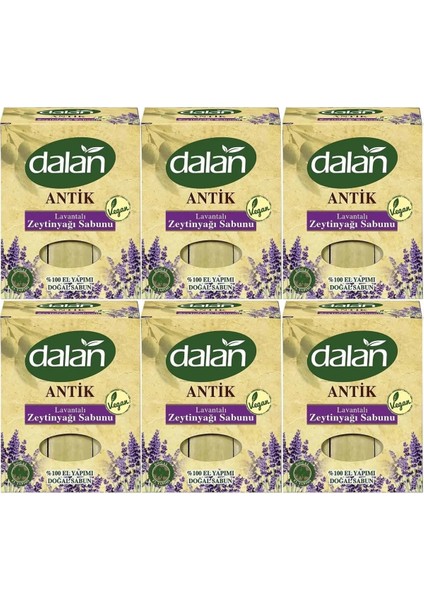 Antik Zeytin Yağlı Lavanta Sabunu El Yapımı 900 gr x 6 Paket