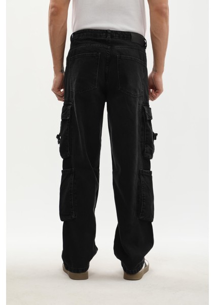 Erkek Kargo Cepli Jean Pantolon