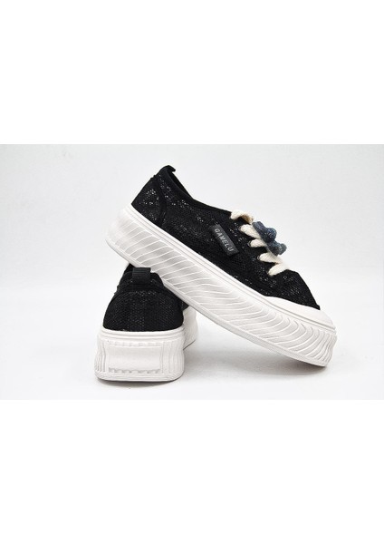 Elegant Kadın Spor Ayakkabı - Siyah-Beyaz fırsatları