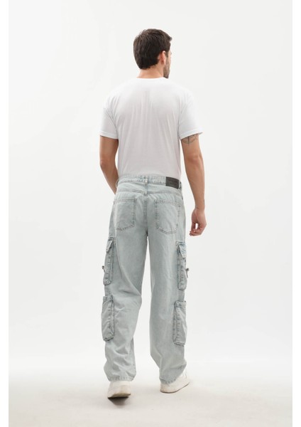 Erkek Kargo Cepli Jean Pantolon