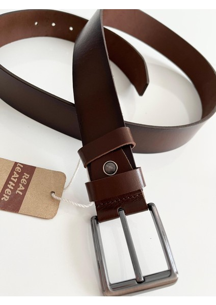Düz Hakiki Deri Kemer