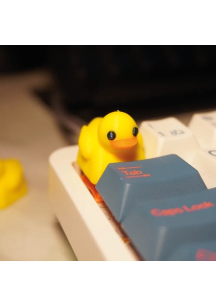 Ducky Keycap – Sevimli Sarı Ördek Klavye Tuşu 3D Baskı Dekoratif Tuş – Mekanik Klavye Uyumlu