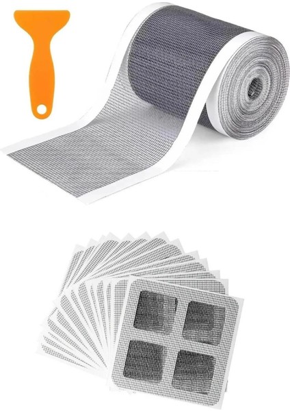 4 Metre 12 cm + 10 Adet 10 cm Gider Süzgeci Kullan At Saç Kıl Tüy Toplayıcı Tel Süzgeç