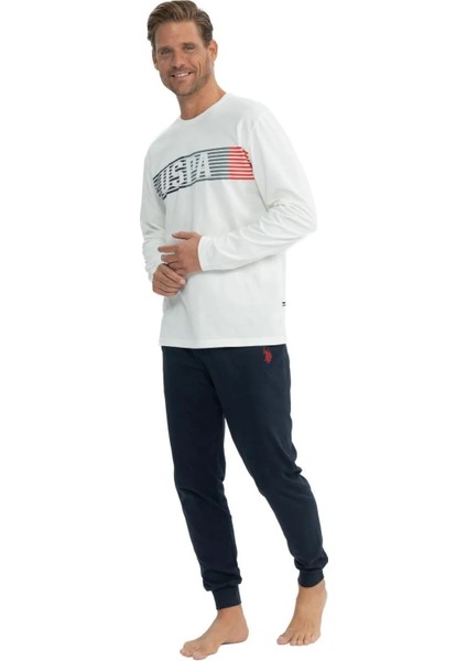 Erkek Yuvarlak Yaka Göğüs Baskılı Pijama Takımı fiyatları