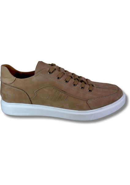 8790 Kum Beji Nubuk Deri Günlük Spor Ayakkabı 43