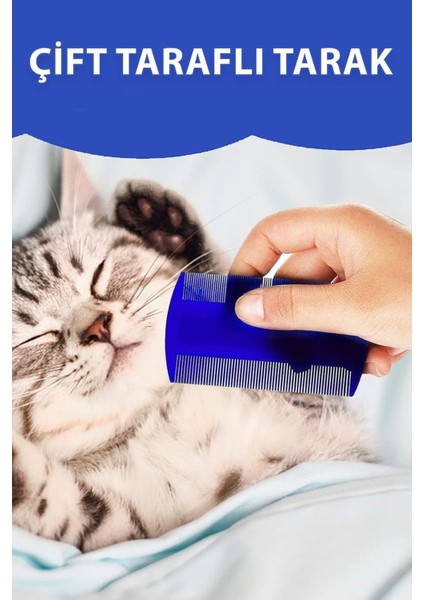 Mavi Kedi Köpek Bit Tarağı Kedi Bit Pire Tarağı Köpek Tarama Fırçası Kedi Tüyü Temizleme modelleri